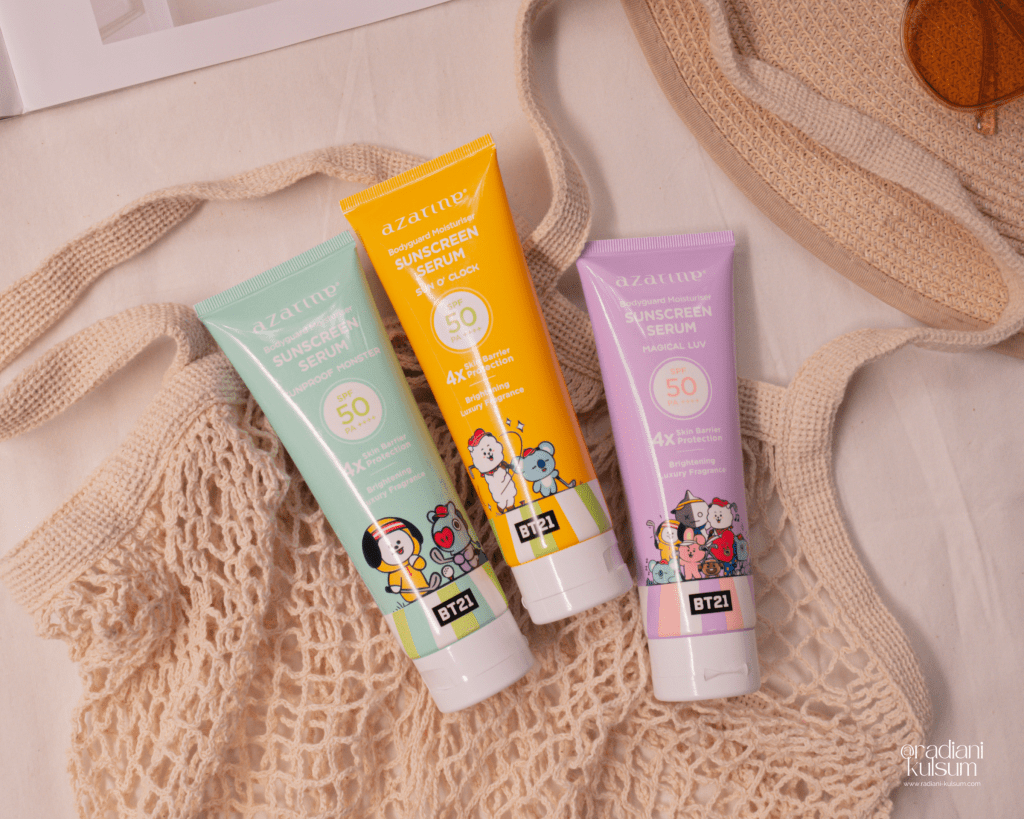 Body Sunscreen dengan Karakter BT21, Aromanya Enak! [Azarine Bodyguard